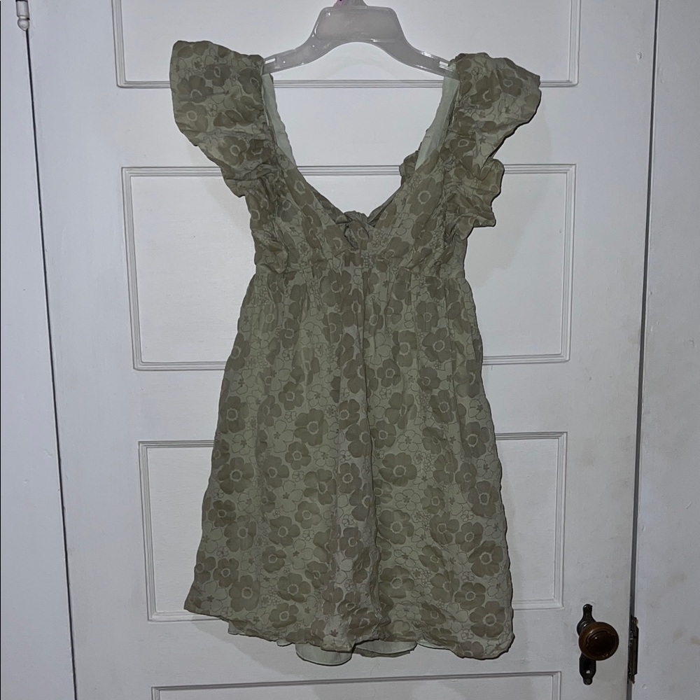 Floral Ruffle Sleeve Dress